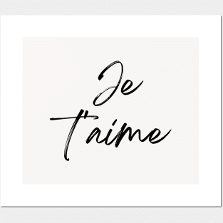 Je t'aime - I love you French Minimalist art Posters and Art